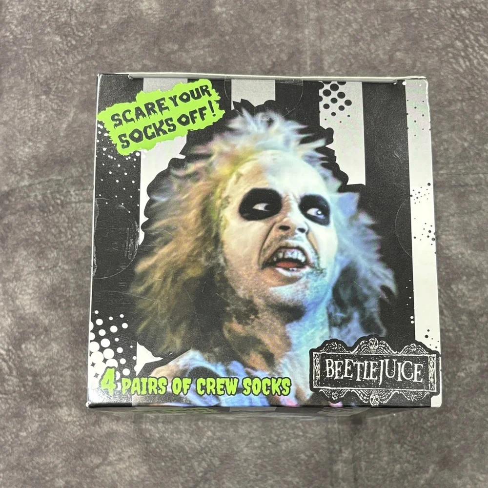 Beetlejuice Crew Socks set of 4 pairs
